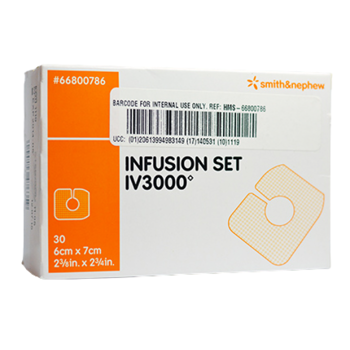 IV3000 Infusion Set Adhesive Tape 2 1/3"" X 2 3/4" - (30/box)